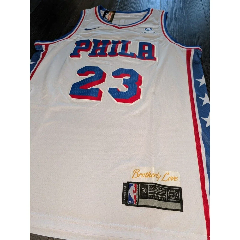 NEW!! Lebron James #23 White 2026 Philadelphia 76ers Jersey Large